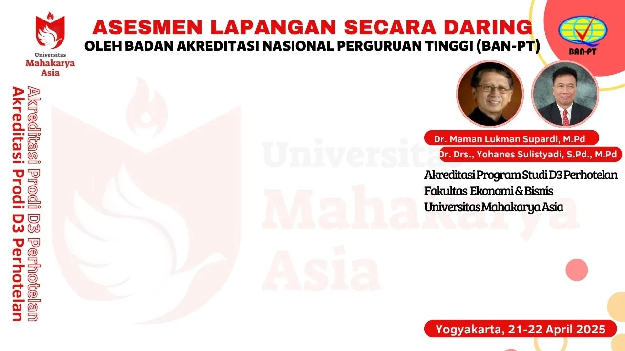 Visitasi Akreditasi Program Studi D3 Perhotelan Universitas Mahakarya Asia